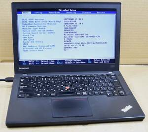 起動確認のみ(ジャンク扱い) レノボ ThinkPad X240 CPU:Core i3-4010U RAM:4G HDD:無し (管:KP195