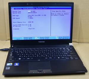 起動確認のみ(ジャンク扱い) 東芝 dynabook RX3 SM240E/3HD CPU:Core i5-M520 RAM:4G HDD:無し (管:KP121