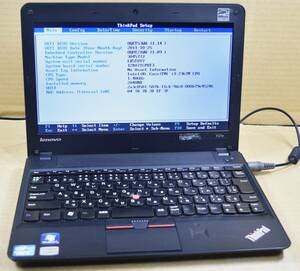 起動確認のみ(ジャンク扱い) レノボ ThinkPad X121e CPU:Core i3-2367M RAM:2G HDD:無し (管:KP159