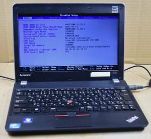 起動確認のみ(ジャンク扱い) レノボ ThinkPad E130 CPU:Celeron 887 RAM:2G HDD:無し (管:KP198