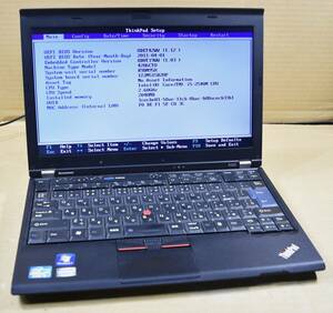 起動確認のみ(ジャンク扱い) レノボ ThinkPad X220 CPU:Core i5-2540M RAM:2G HDD:無し (管:KP172