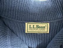 ☆US古着 L.L.Bean エルエルビーン ニット セーター コットンニット プルオーバー ブルー青水色 【M-Lくらい】　　　　　◆4203◆_画像5