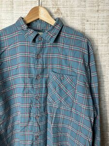 ☆ビッグサイズ US古着 Levi‘s リーバイス ネルシャツ チェック柄 長袖 シャツ ブルー水色青【XL】コットン　　　　　　　◆4217◆