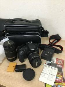 【T】【10353他】Canon　EOS60D　デジタル一眼　ケース入り　Canon　EFS　55-250㎜　レンズ