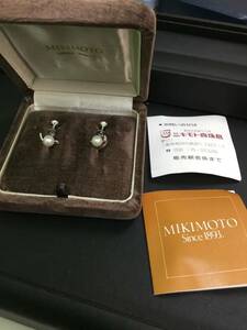 【T】【10515】ミキモト　パールイヤリング　MIKIMOTO パール アクセサリー ミキモト イヤリング 真珠 10515