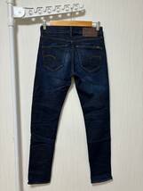 [G-STAR RAW] 3301 SLIM スリムストレッチ インディゴデニムパンツ 27 メンズ ジースター_画像2