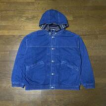 21AW TENDERLOIN DENIM BLANKET HOODED JKT WASH テンダーロイン デニム ブランケット ジャケット ブルゾン インディゴ 西浦着 Lサイズ_画像1