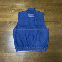 21AW TENDERLOIN DENIM BLANKET RIVERSIBLE VEST WASH テンダーロイン ベスト リバーシブル ブランケット デニム ウォッシュ M サイズ_画像2