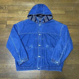 21AW TENDERLOIN DENIM BLANKET HOODED JKT WASH テンダーロイン デニム ブランケット ジャケット ブルゾン インディゴ 西浦着 XLサイズ