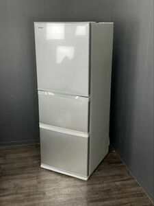 動作保証 東芝 冷蔵庫 GR-H34S 330L 右開き 3ドア ノンフロン冷凍冷蔵庫 家電製品 シルバー TOSHIBA /65040