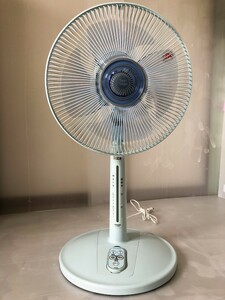 [ free shipping ]TOSHIBA made electric fan 09 year made Toshiba (F-LK35X) blue light blue blue 