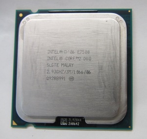 CPU INTEL CORE 2 DUO E7500 2.93GHz SLGTE 動作品