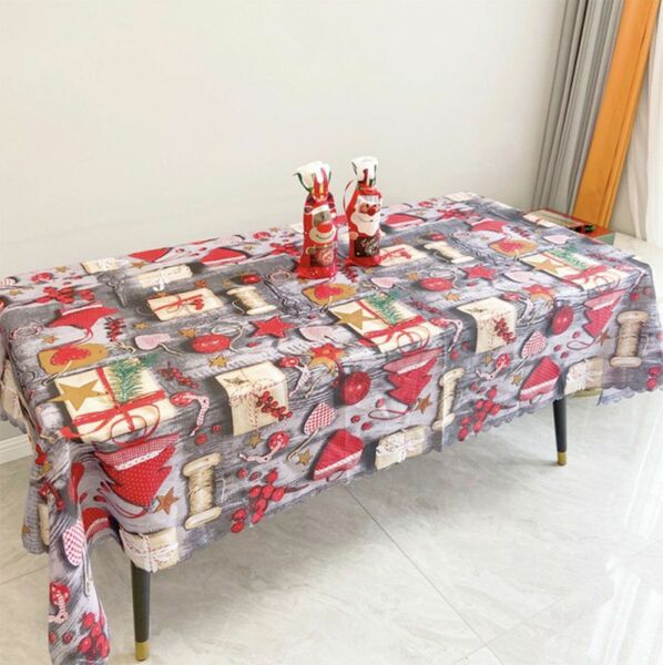 クリスマス テーブルクロス クリスマス飾り 長方形 テーブルカバー クリスマス パーティグッズ 150x180cm