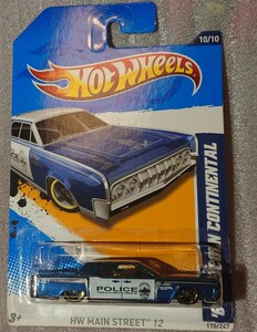 【匿名配送】HotWheels '64 LINCOLN CONTINENTAL 　ホットウィール リンカーン コンチネンタル パトカー【送料無料】