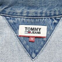 トミージーンズ TOMMY JEANS デニムジャケット ジージャン Gジャン XL位 背面デカロゴプリント インディゴブルー メンズ 銀ボタン_画像7