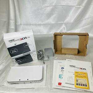 ★1円～ 極美品 動作確認済 New NINTENDO 3DSLL 本体 パールホワイト 任天堂 送料全国520円 ニンテンドー PEARL WHITE 付属品完備