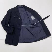 80s 90s 丸文字タグ Yohji Yamamoto pour homme ドッキング ウール コート ネイビー ヨウジヤマモトプールオム VINTAGE archive 3120177_画像7