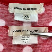 AD2012 COMME des GARCONS ドット 総柄 フラワー 長袖 カットソー レッド 赤 XSサイズ コムデギャルソン ロンT Tシャツ archive 2090554_画像4