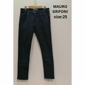 MAURO GRIFONI ボーイフレンド ストレッチ パンツ ネイビー 25