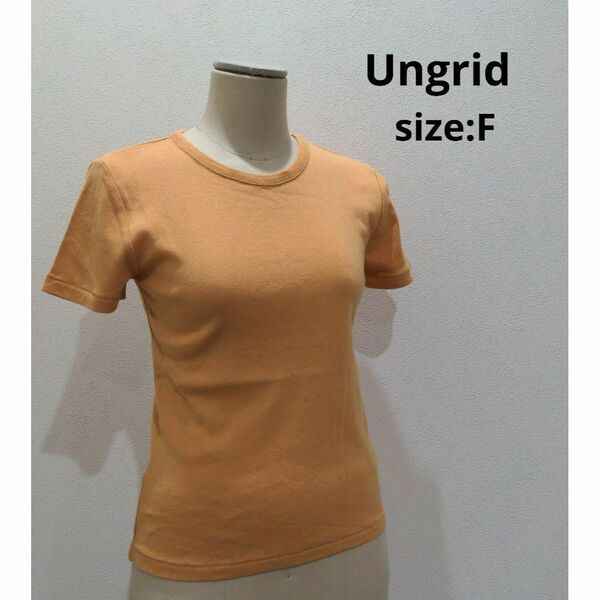 Ungrid アングリッド 半袖 Ｔシャツ オレンジ トップス F レディース