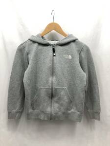 THE NORTH FACE キッズ ジップアップ パーカー 140 グレー スウェット 裏起毛 子供服 ザノースフェイス 23120702