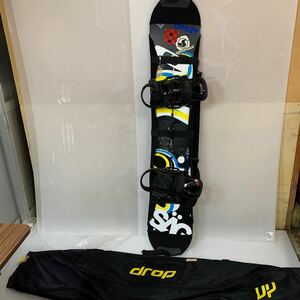 BURTON Custom 56 スノーボード 板 156cm？ カバー ケース付 バートン スノボ ウインタースポーツ おしゃれ ステッカー有り (石401