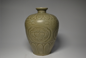 中国美術　青磁　耀州窯　花瓶　中国古玩　置物
