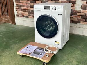CK27 美品 2021年製 AQUA アクア 8kg ドラム式洗濯機 AQW-FV800E ホワイト 左開き 全自動洗濯機 ジョグダイヤル＆LEDディスプレイ 8.0kg