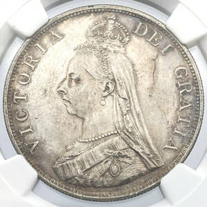 【1円スタート】 1887 イギリス ヴィクトリア女王 MS62 フローリン 銀貨 シルバー NGC アンティークコイン 硬貨 貨幣 英国 ロイヤルミント