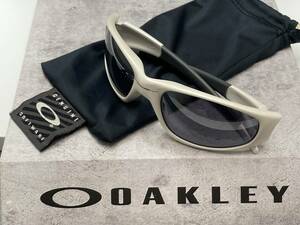 90s★OAKLEYオークリー STRAIGHT JACKETストレートジャケット初期 Whiteホワイト白/BlackIridium VINTAGE USA製サングラス ビンテージ