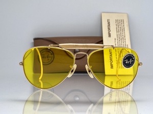 70s★B&L RAY-BANボシュロムレイバン アウトドアーズマン Goldゴールド/KALカリクローム 黄色イエロー 58mm VINTAGE USA製サングラス