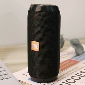 T＆G Bluetooth スピーカー 防水 高音質 ワイヤレス キャンプ　アウトドア ポータブル ワイヤレススピーカー portable speaker　重低音 黒