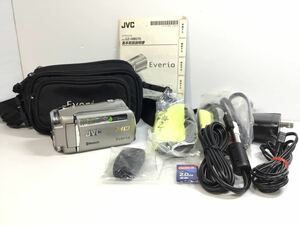 [K-2023]JVC Victor ビクターEverio GZ-HM570-S★デジタルビデオカメラ 通電確認済み☆SDカード付き 日本ビクター♪HD 売り切り 1円〜