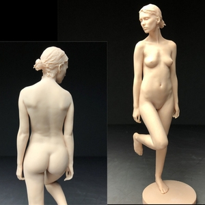 樹脂製　西洋彫り　女神　ヌード　デッサン人形　女性　少女　フィギュア　美人　裸婦　仏像　置物　　重さ約98ｇ