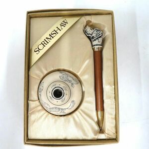 未使用保管品 セーラー万年筆 SCRIMSHAW/スクリームショー セッター ボールペン スタンドセット①