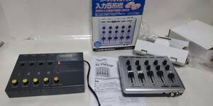 中古2点　audio-technica AT-PMX5P　 ポータブルマルチミキサー　＋　BOSS　BX-400　4ch　ミキサー