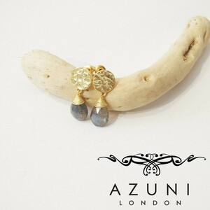 AZUNI アズニ ラブラドライト付きピアス レディース ゴールド 新品 未使用 キャサリン妃 通販 天然石 カラーストーン 海外 ブランド