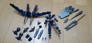 ☆定形外発送 組立品 BANDAI 30MM 15 1/144 eEXM-17 アルト(空中戦仕様) ネイビー オプションパーツセット 第3弾付 欠品あり ジャンク☆