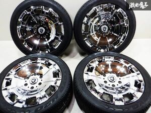 El Dorado Crave クレイブ 18インチ 7.5J +35 6穴 PCD139.7 メッキ 225/50R18 付き タイヤ ホイール 4本 200 ハイエースにどうぞ