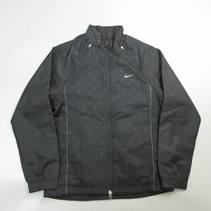 美品 ナイキゴルフ NIKE GOLF 2WAYコンバーチブル 裏地メッシュ ジップアップジャケット ベスト 黒 メンズ M ゴルフウェア