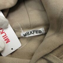 未使用タグ付き MILKFED. ミルクフェド POP LOGO BIG SWT HD ポップロゴプリントスウェットパーカー F レディース_画像5