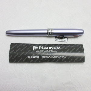 未使用■PLATINUM プラチナ PLAISIR プレジール カートリッジインク付き 万年筆 細字 PGB-1000 バイオレット