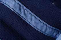 帽子 ハット 刺し子織り ロールキャップ メンズ レディース 丸型 藍染 濃いネイビー 綿100% ファッション 後ろバックルで調節_画像7