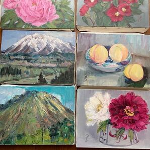 油絵 真作 直筆サイン入り 1号8万2千円の画家 F4号