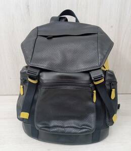 COACH コーチ F72018 Trek Pack Backpack リュック ブラック×イエロー