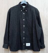 WTAPS/ダブルタップス/長袖シャツ/COTTON DENIM/232BRDT-SHMO3/ブラック/サイズX 01_画像1