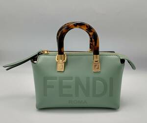 FENDI 8BS067 ABVL バイザウェイ ミニバッグ ロゴ レザー フェンディ グリーン