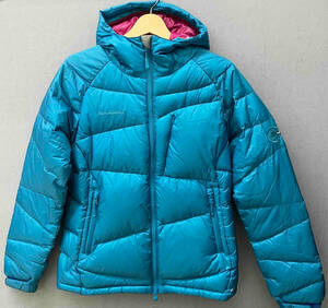 MAMMUT マムート レディース ATLAS Hooded Down Women JP1010-13731 ダウンジャケット ブルー ピンク Lサイズ アウトドア