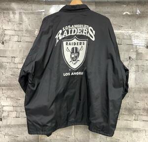 80s 90s RAIDERS レイダース コーチジャケット サイズL ブラック 店舗受取可