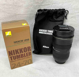 [未使用・箱付] NIKKOR LENS ニッコール レンズ型 タンブラー AF-S NIKKOR 24-70mm ブラック ニコン カメラ マイボトル 食器 カバー付き